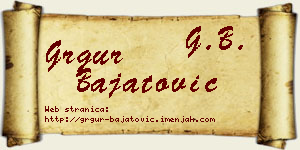 Grgur Bajatović vizit kartica